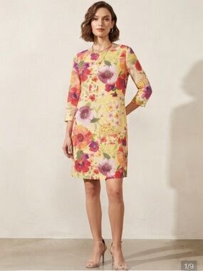 La vie en Rose Bold Floral Dress Made in Italy